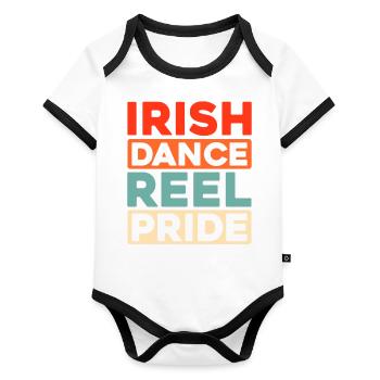 Irish Dance Irischer Tanz - Organic Baby Contrasting Bodysuit - white/black  - Front
