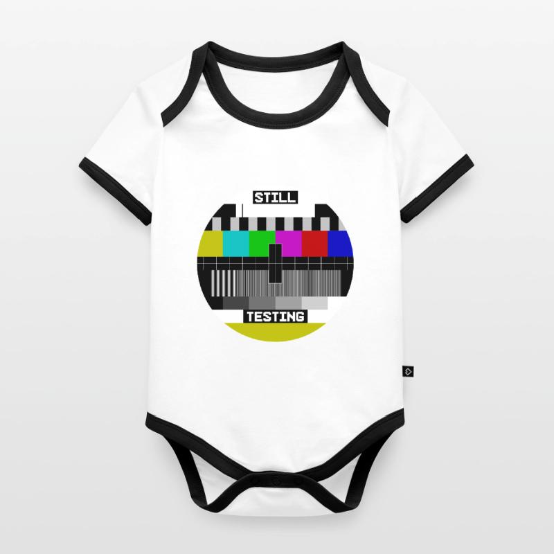 Still Testing Testbild test screen Baby Bio-Kurzarm-Kontrastbody