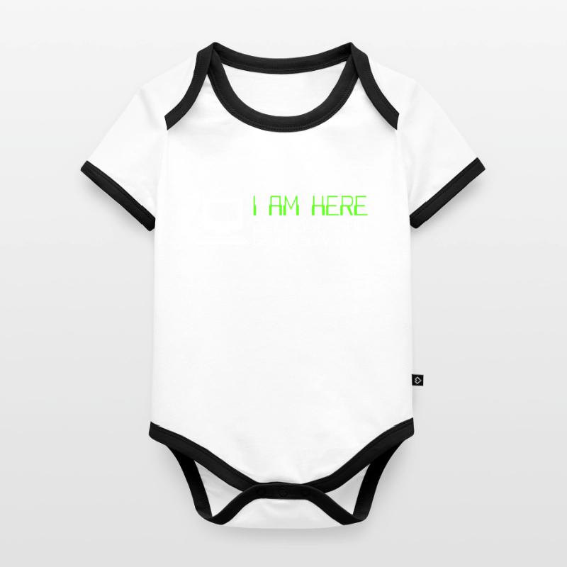 IT Computer IT Support IT Ticket System Organic Baby Contrasting Bodysuit