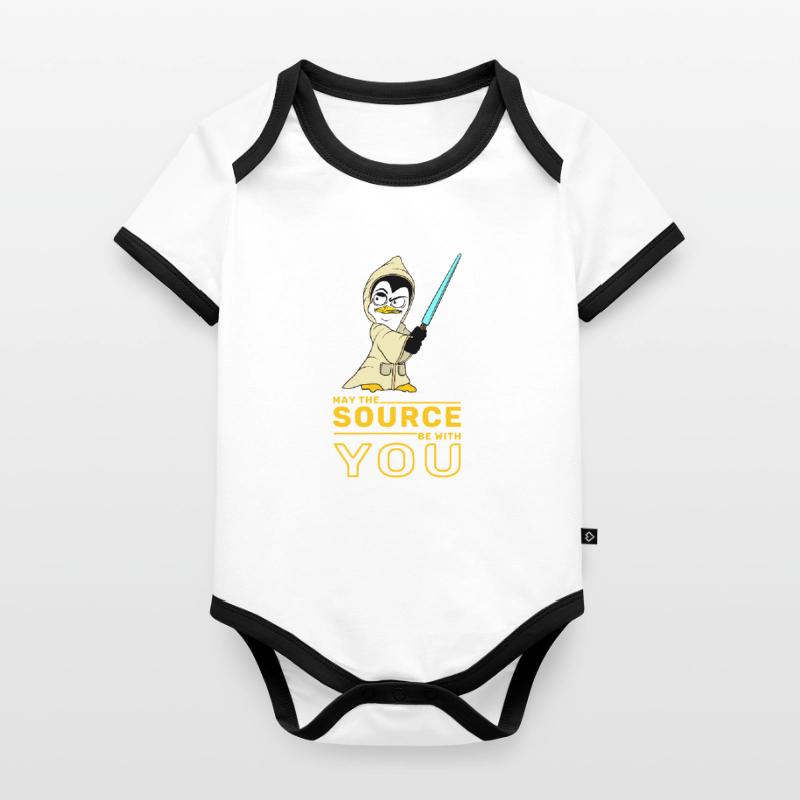 IT Nerd Linux Linux Pinguin Geek Software Engineer Baby Bio-Kurzarm-Kontrastbody