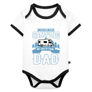 Camper - Baby Bio-Kurzarm-Kontrastbody - Weiß/Schwarz  - Vorne