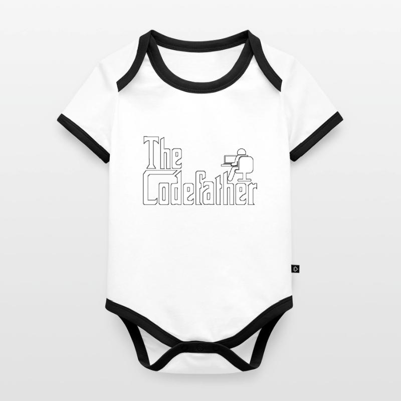 CodeFather Software Developer Engineer Programmer Organic Baby Contrasting Bodysuit