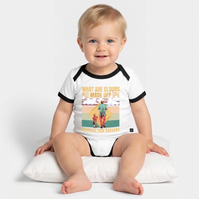 Funny Programmer Software Developer Computer Organic Baby Contrasting Bodysuit