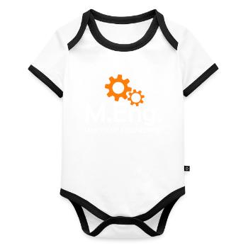 Master of Engineering Master Engineer Master 2022 - Organic Baby Contrasting Bodysuit - white/black  - Front