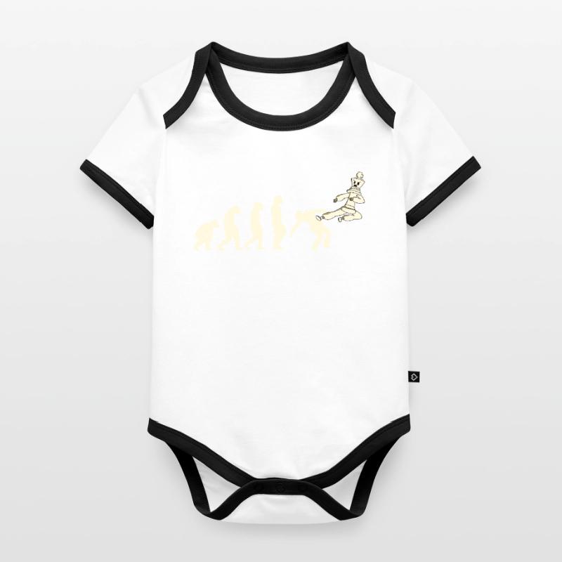 Chess Player Chess Game Chess Board Evolution Organic Baby Contrasting Bodysuit