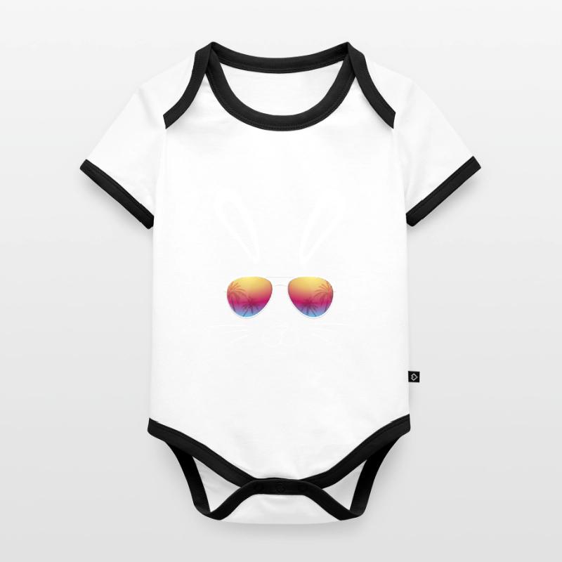 Rabbit Rabbit Cool Rabbit Pet Easter Organic Baby Contrasting Bodysuit