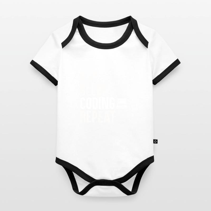 Coding Programmer Coder Software Developer Organic Baby Contrasting Bodysuit