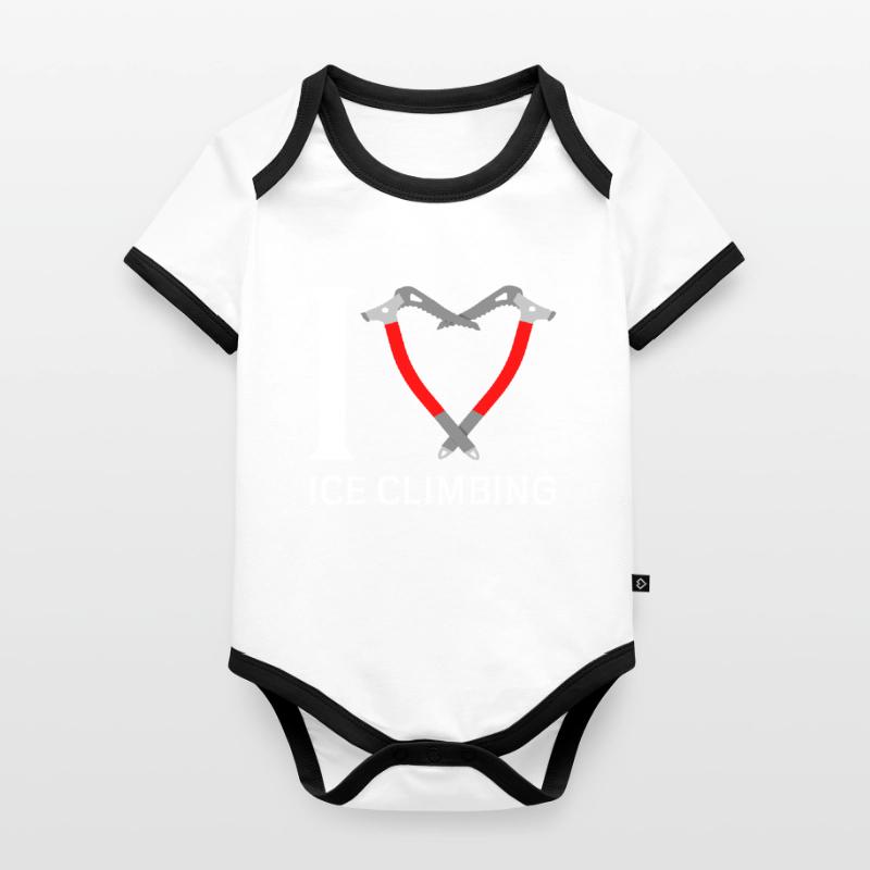 Ich Liebe Eisklettern Eiskletterer Eispickel Baby Bio-Kurzarm-Kontrastbody
