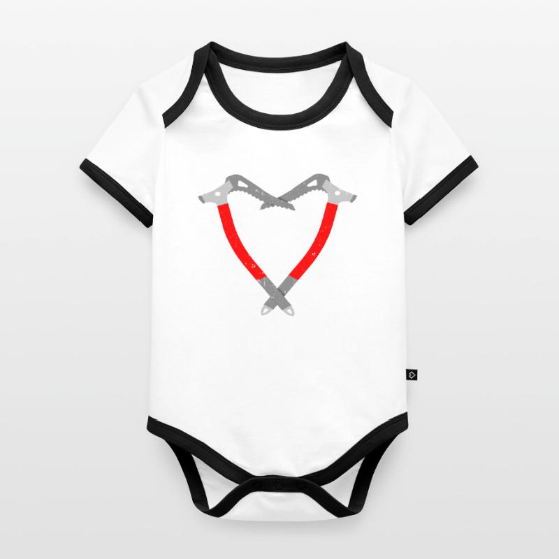 Ich Liebe Eisklettern Eiskletterer Eispickel Baby Bio-Kurzarm-Kontrastbody