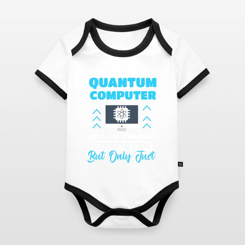 Quantum Computer Quantum Computing Organic Baby Contrasting Bodysuit