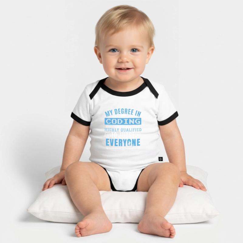 Coder Humor Coding Programmer Humor Organic Baby Contrasting Bodysuit