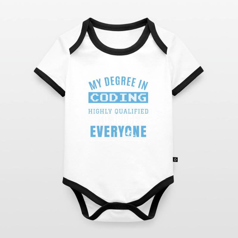 Coder Humor Coding Programmer Humor Organic Baby Contrasting Bodysuit