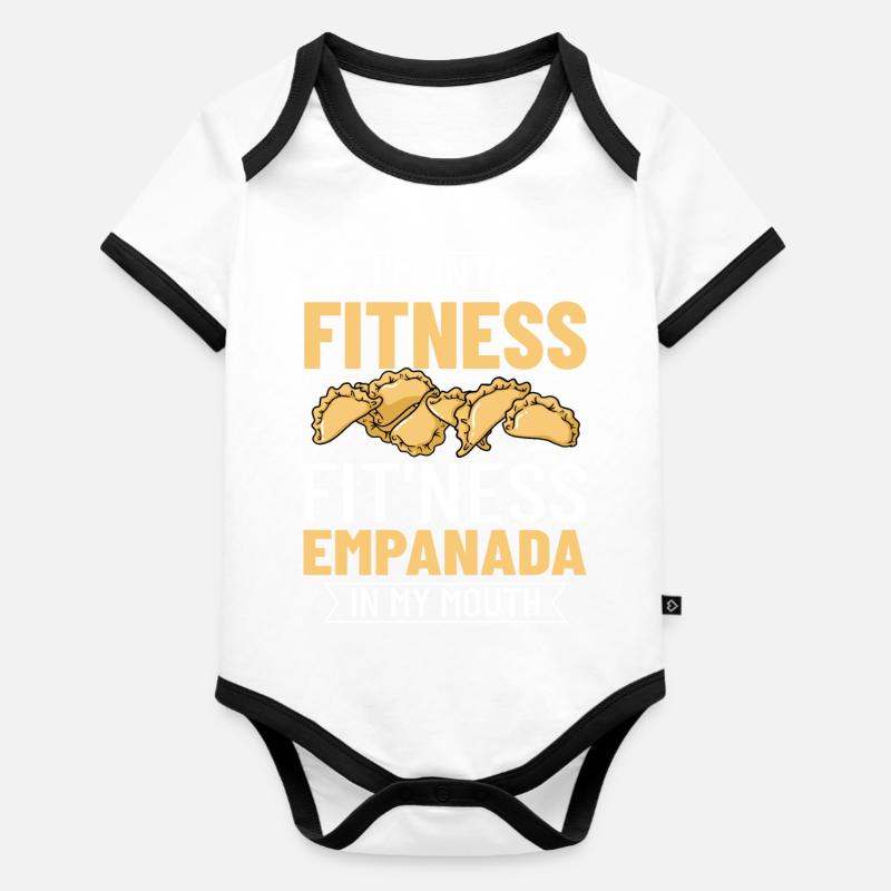 Empanada Argentine Dumpling Espagne - Body Bébé bio contrasté manches courtes - blanc/noir 
