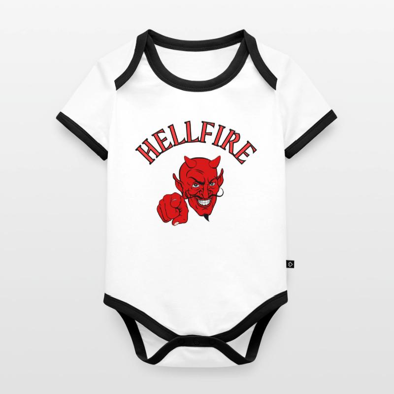 Devil, Satan, Devil, Hellfire Organic Baby Contrasting Bodysuit