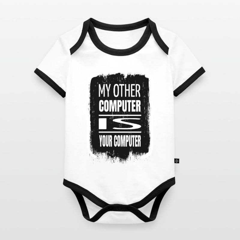 quote awesome coding anonymous hacker joke bday Organic Baby Contrasting Bodysuit