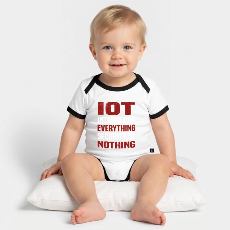 Internet des objets Programmeur IOT Admin IT Body Bébé bio contrasté manches courtes
