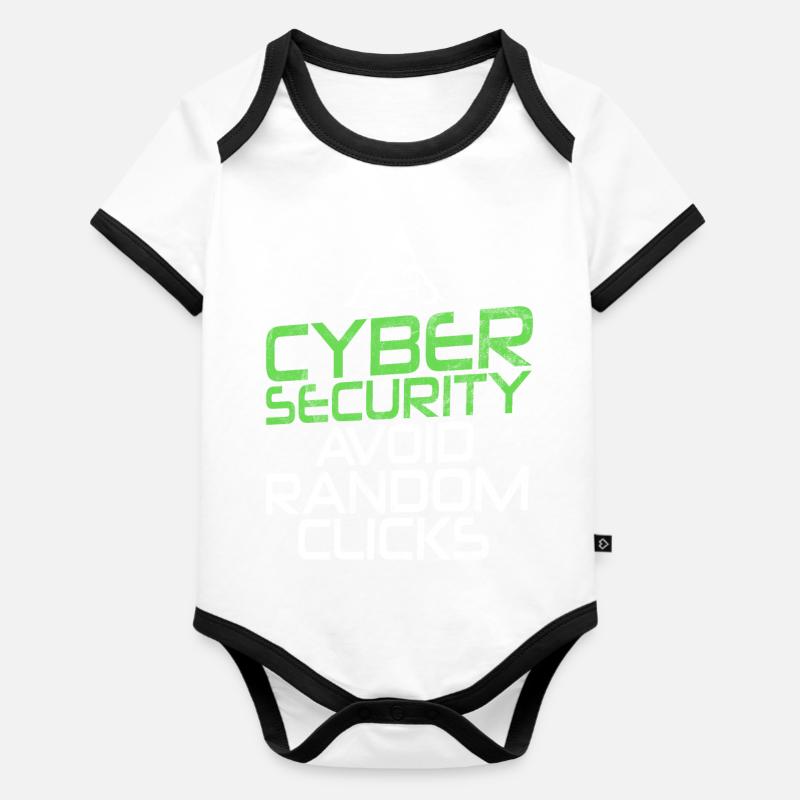 Piratage informatique en cybersécurité Body Bébé bio contrasté manches courtes