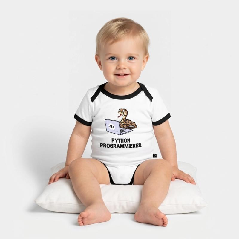 Baby Bio-Kurzarm-Kontrastbody