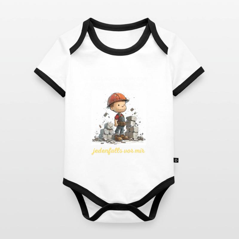 Bricklayer Journeyman Builder Training Profession Apprentice Organic Baby Contrasting Bodysuit