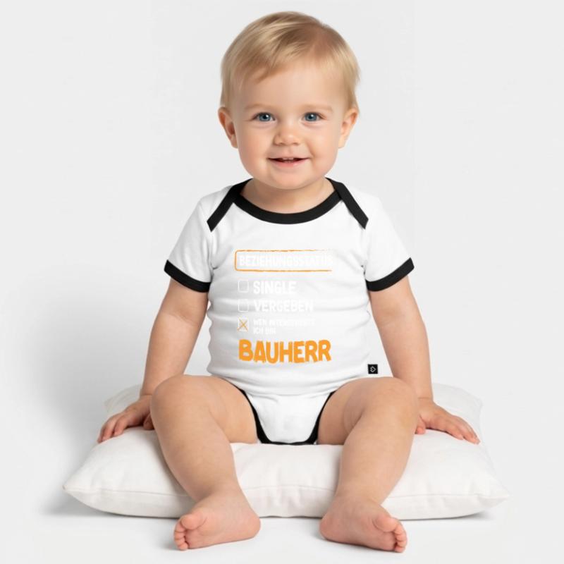 Constructeur Relation Statut Constructeur Constructeur Construction de maison Body Bébé bio contrasté manches courtes