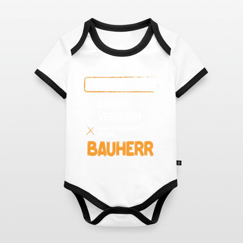 Constructeur Relation Statut Constructeur Constructeur Construction de maison Body Bébé bio contrasté manches courtes