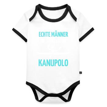 Canoe Polo Saying Tshirt | Canoe Polo Design | - Organic Baby Contrasting Bodysuit - white/black  - Front