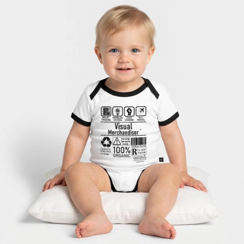 Visual Merchandiser résolution de problèmes multitâches Body Bébé bio contrasté manches courtes