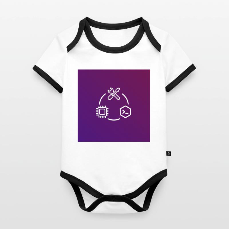 TechKreis Chip Code Tool Organic Baby Contrasting Bodysuit