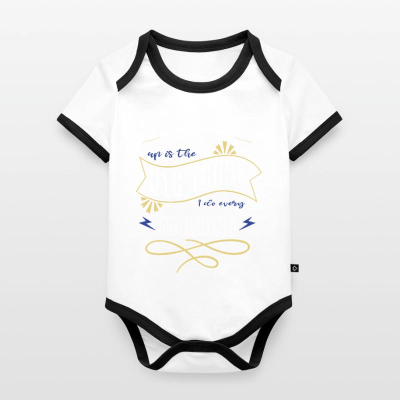 computers programming language present idea Organic Baby Contrasting Bodysuit
