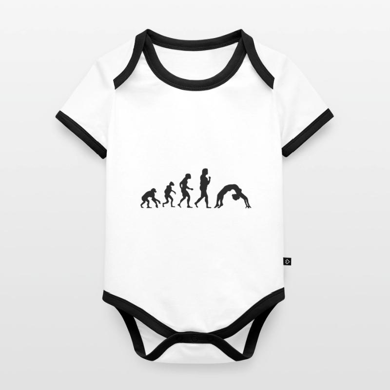 Gymnastics development dancing evolution Organic Baby Contrasting Bodysuit
