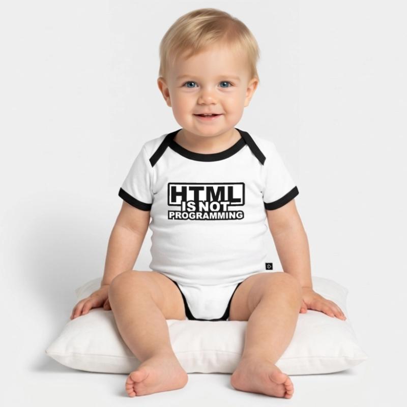 HTML est pas la programmation Body Bébé bio contrasté manches courtes