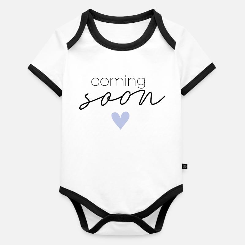 Bientôt disponible Bébé - Body Bébé bio contrasté manches courtes - blanc/noir 