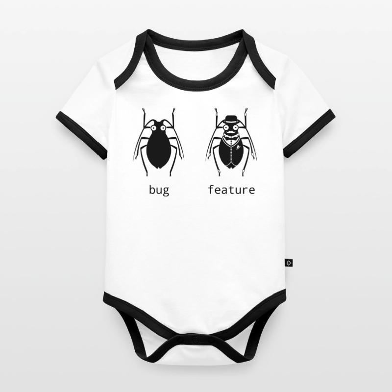 Bug oder feature Baby Bio-Kurzarm-Kontrastbody