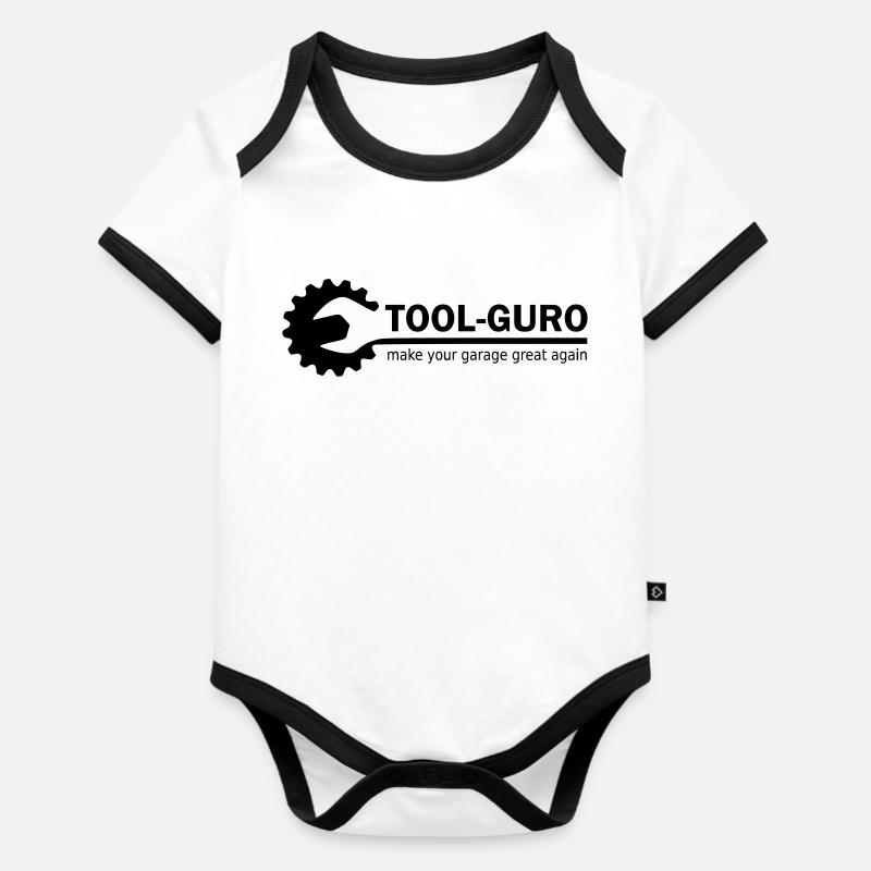 Outil-Guro - Body Bébé bio contrasté manches courtes - blanc/noir