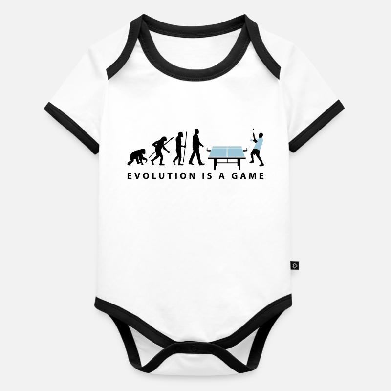 evolution_table_tennis_072012_c_2c - Organic Baby Contrasting Bodysuit - white/black 