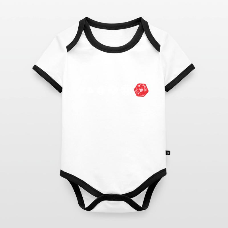 Pullover D20 DiceEvolution Baby Bio-Kurzarm-Kontrastbody