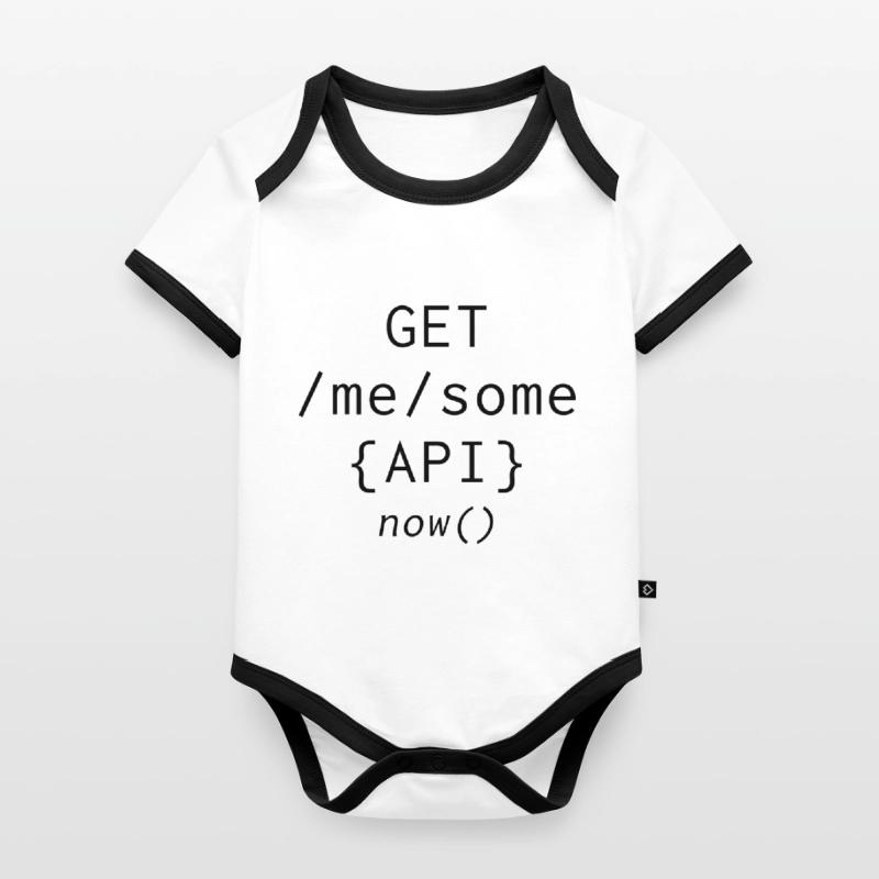 Cadeau informatique de programmation API disant Body Bébé bio contrasté manches courtes