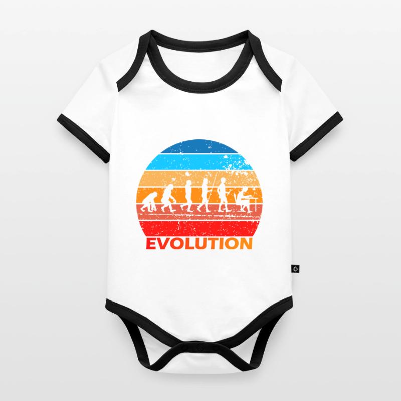 Evolution de l’informatique informatique Informatique Computer Science Computer Nerds Body Bébé bio contrasté manches courtes