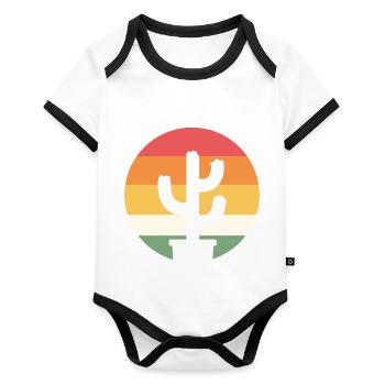Succulent Plants Horticulture Poison - Organic Baby Contrasting Bodysuit - white/black  - Front