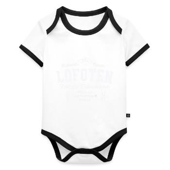 Lofoten Nordic Adventure - Body Bébé bio contrasté manches courtes - blanc/noir  - Devant