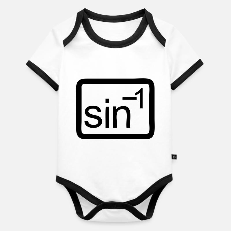 math - Organic Baby Contrasting Bodysuit - white/black 