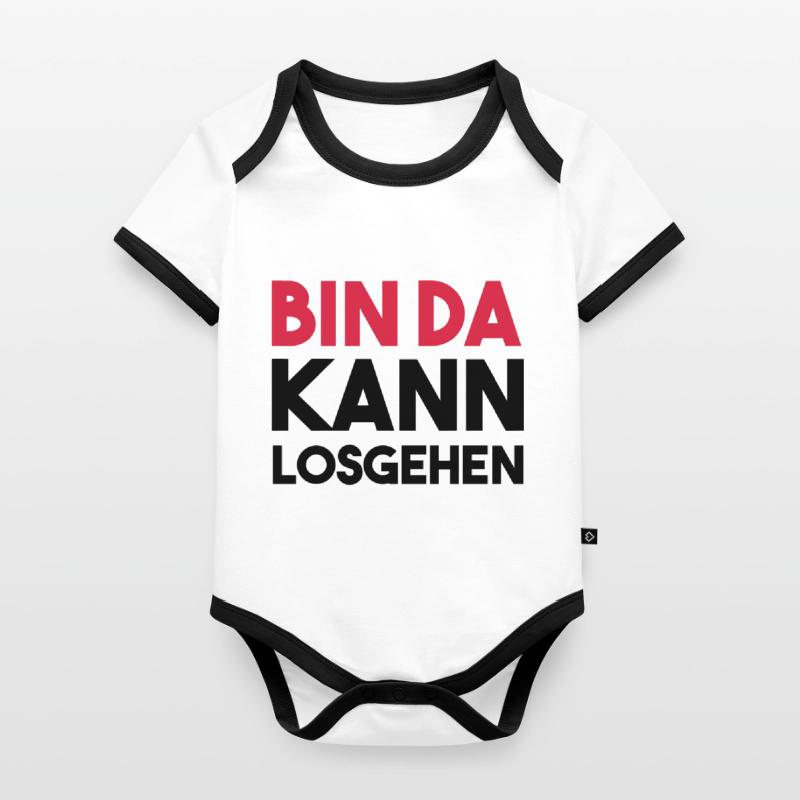 BIN DA can get started Organic Baby Contrasting Bodysuit