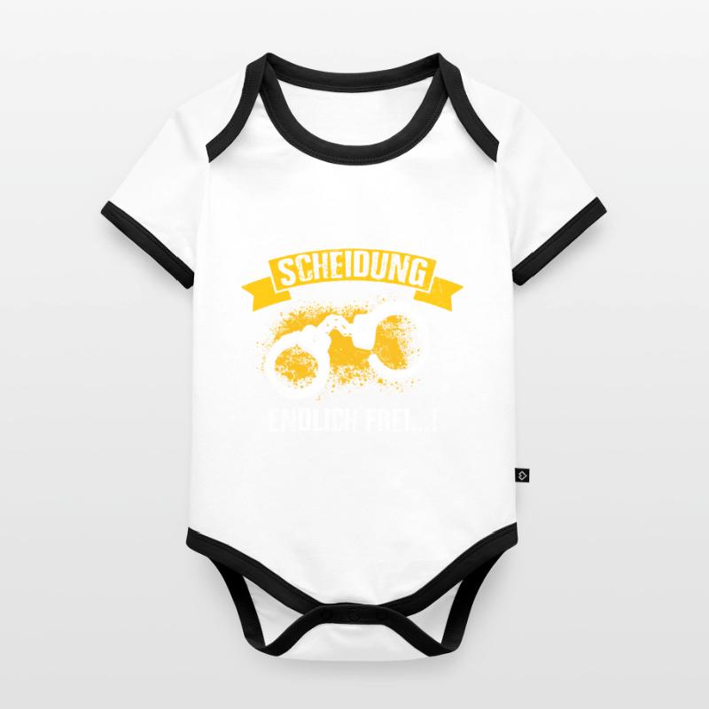 Scheidung Endlich Frei! Ehe Ende Ehemann Ehefrau F Baby Bio-Kurzarm-Kontrastbody