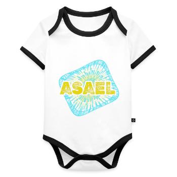 Warp Enterprise Stardust Asael - Organic Baby Contrasting Bodysuit - white/black  - Front