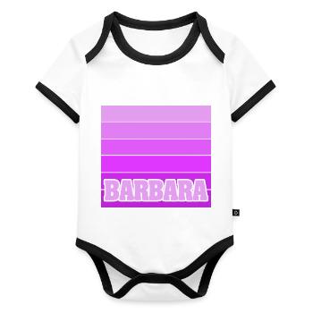 Maiden name Barbara - Organic Baby Contrasting Bodysuit - white/black  - Front