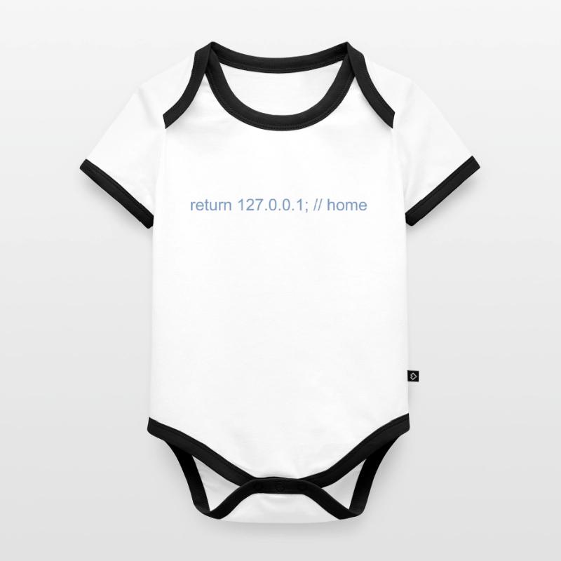 Programmer Nerd IT Joke Developer Home Organic Baby Contrasting Bodysuit