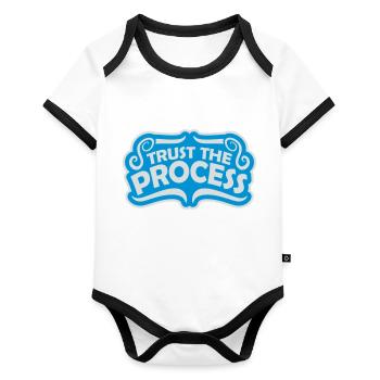 faire confiance au processus Devis - Body Bébé bio contrasté manches courtes - blanc/noir  - Devant