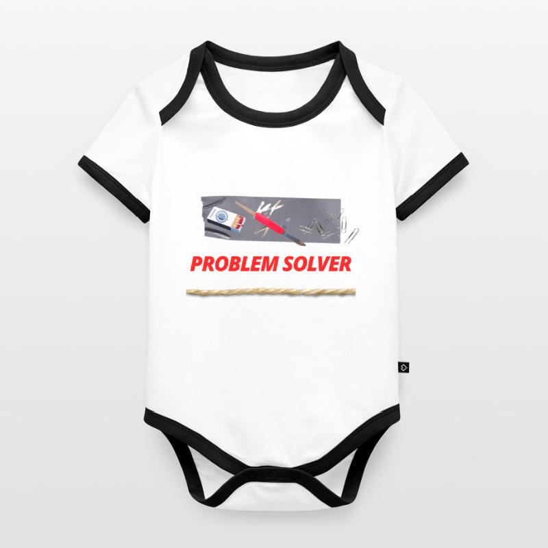 PROBLEM SOLVER TOOLS Organic Baby Contrasting Bodysuit