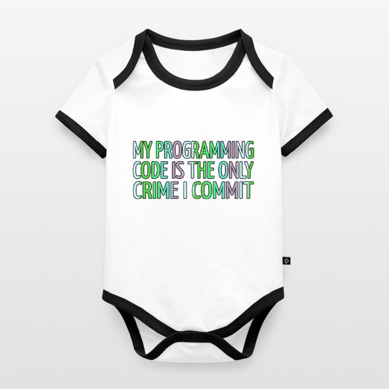 Computer Language Jokes Present Backend Developer Organic Baby Contrasting Bodysuit