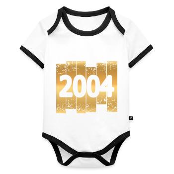 2004 - Organic Baby Contrasting Bodysuit - white/black  - Front